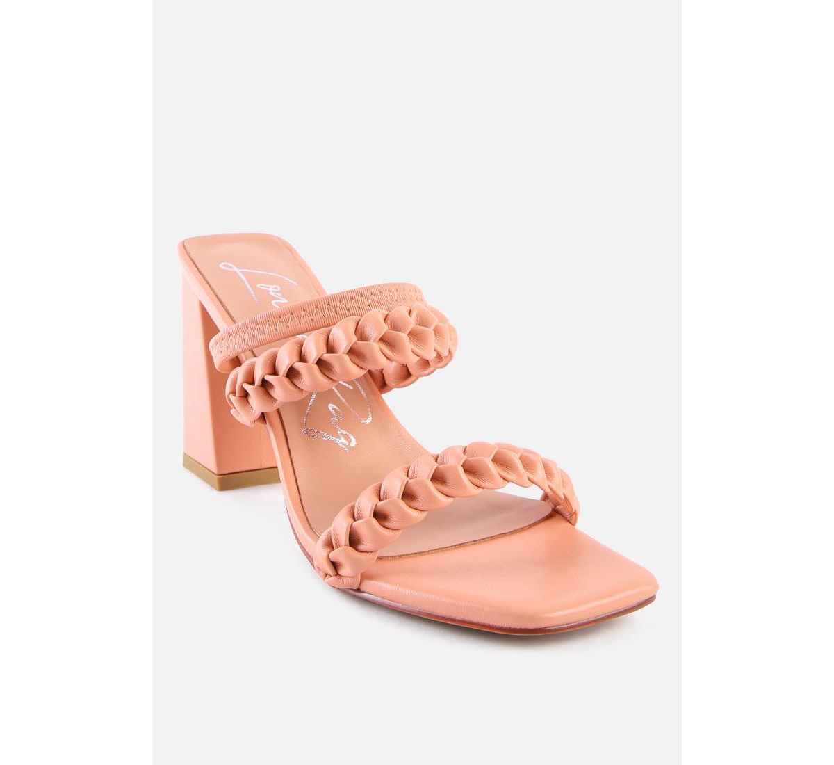 Women's Arnie Dual Braided Strap Block Heel Sandals