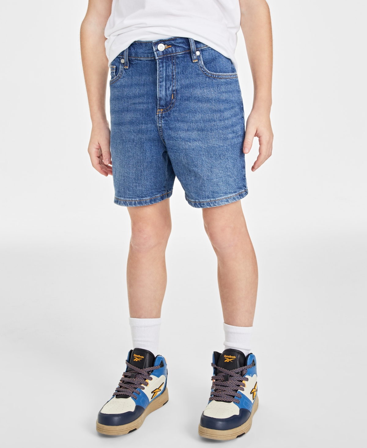 Epic Threads Big Boys 5-pocket Denim Shorts, Created For Macy's In Larch