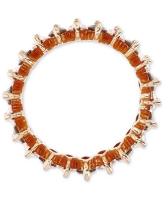 Simulated Morganite Nano (2-3/8 ct. t.w.) & Cubic Zirconia Marquise Eternity Band in 14k Rose Gold-Plated Sterling Silver