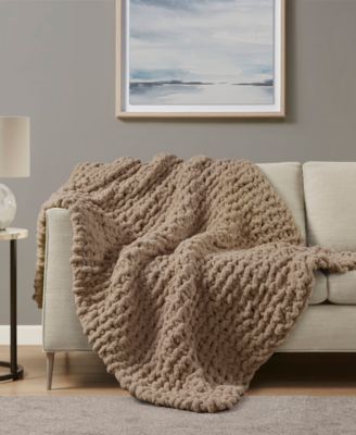Chunky-Knit Chenille Throw, 50" x 60"
