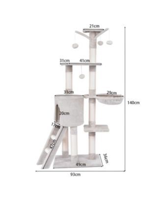56 Inch Condo Scratching Posts Ladder Cat Play Tree