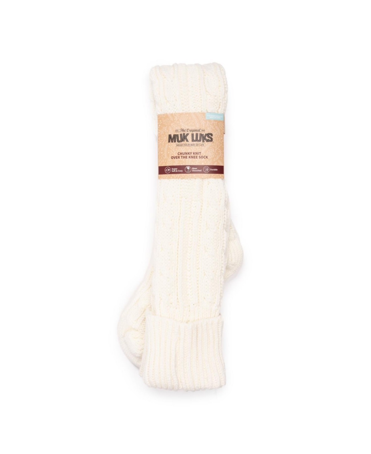 Muk Luks Women's Cable Knit Over the Knee Socks