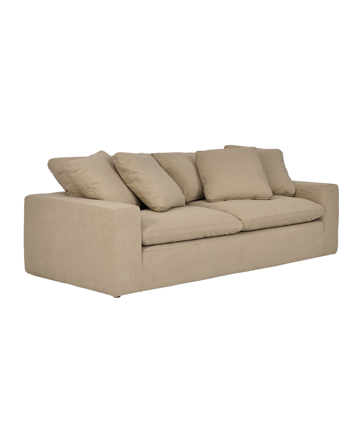 Armen Living Liberty 96.5" Upholstered Sofa In Sahara Brown,brown