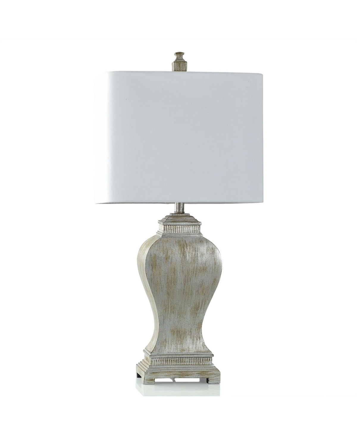 Stylecraft Home Collection 33.5" Carme Metallic Brushed Table Lamp In Washed Cream,silver And Brown Metallic