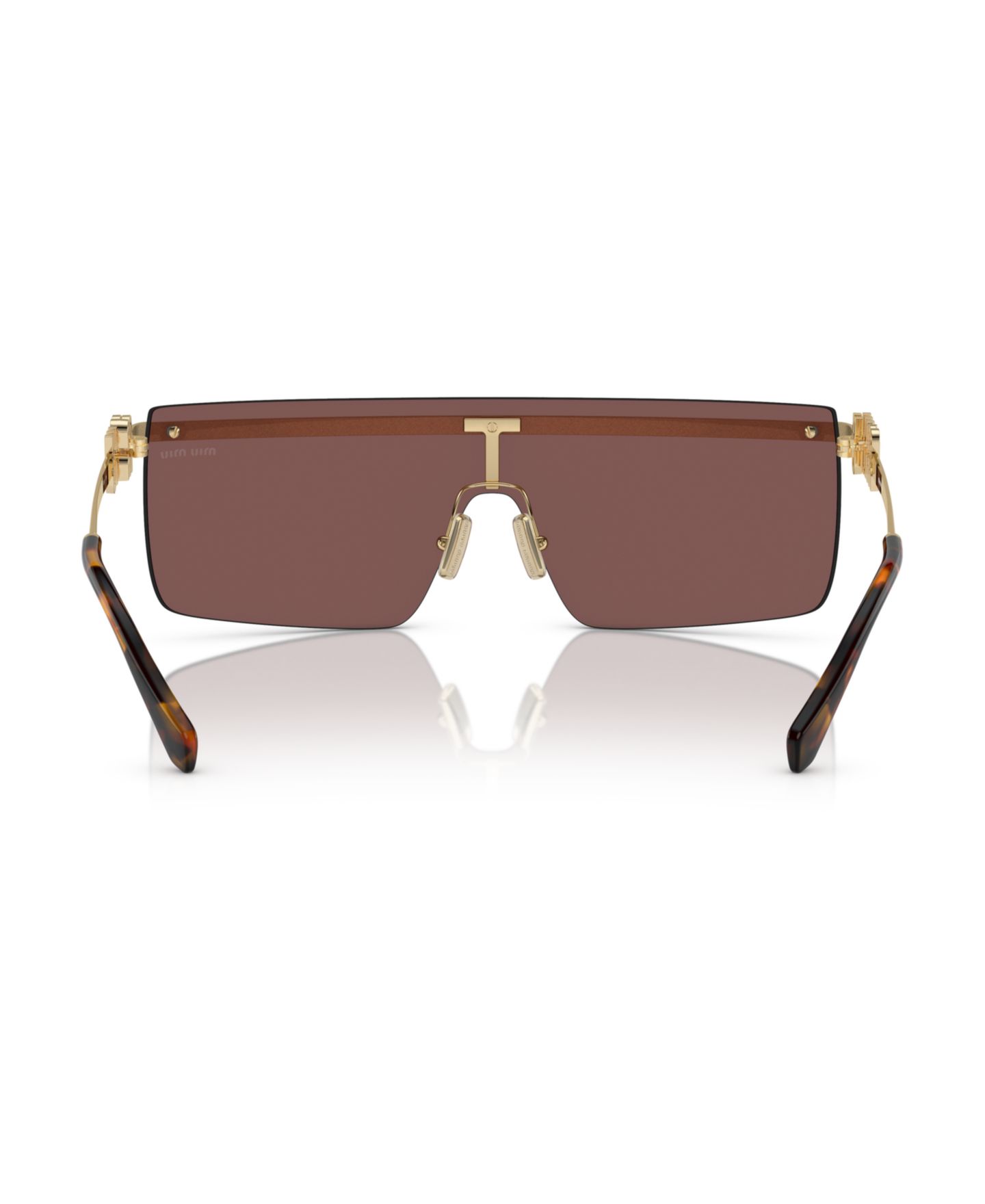 Женские солнцезащитные очки MIU MIU Sunglasses MU 50ZS, цвет: Бледный золотой — фото 4