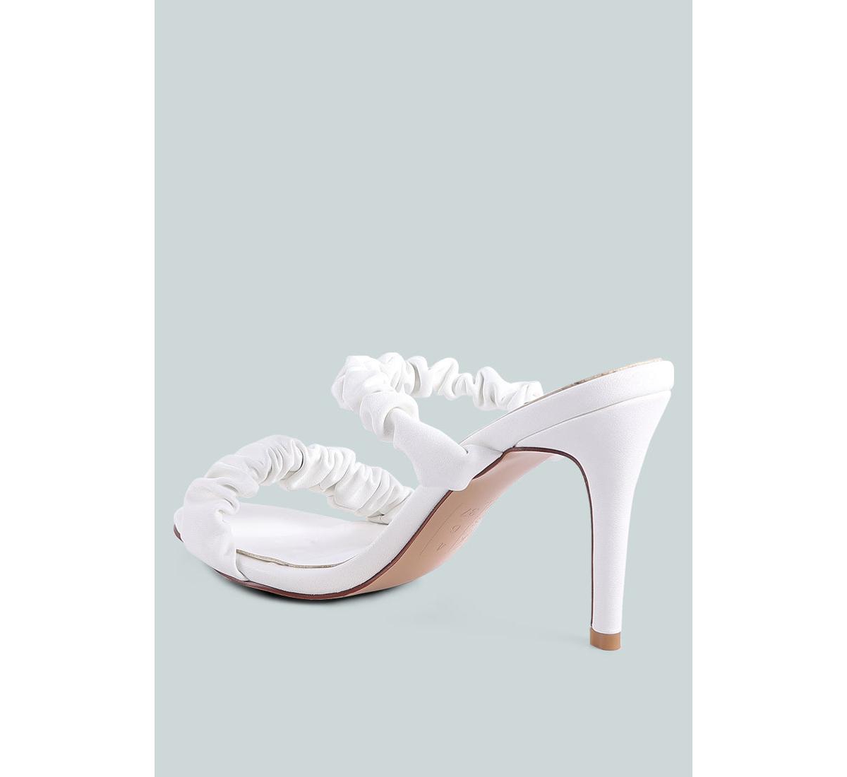 London Rag Qualie ruched strap stiletto heel sandals