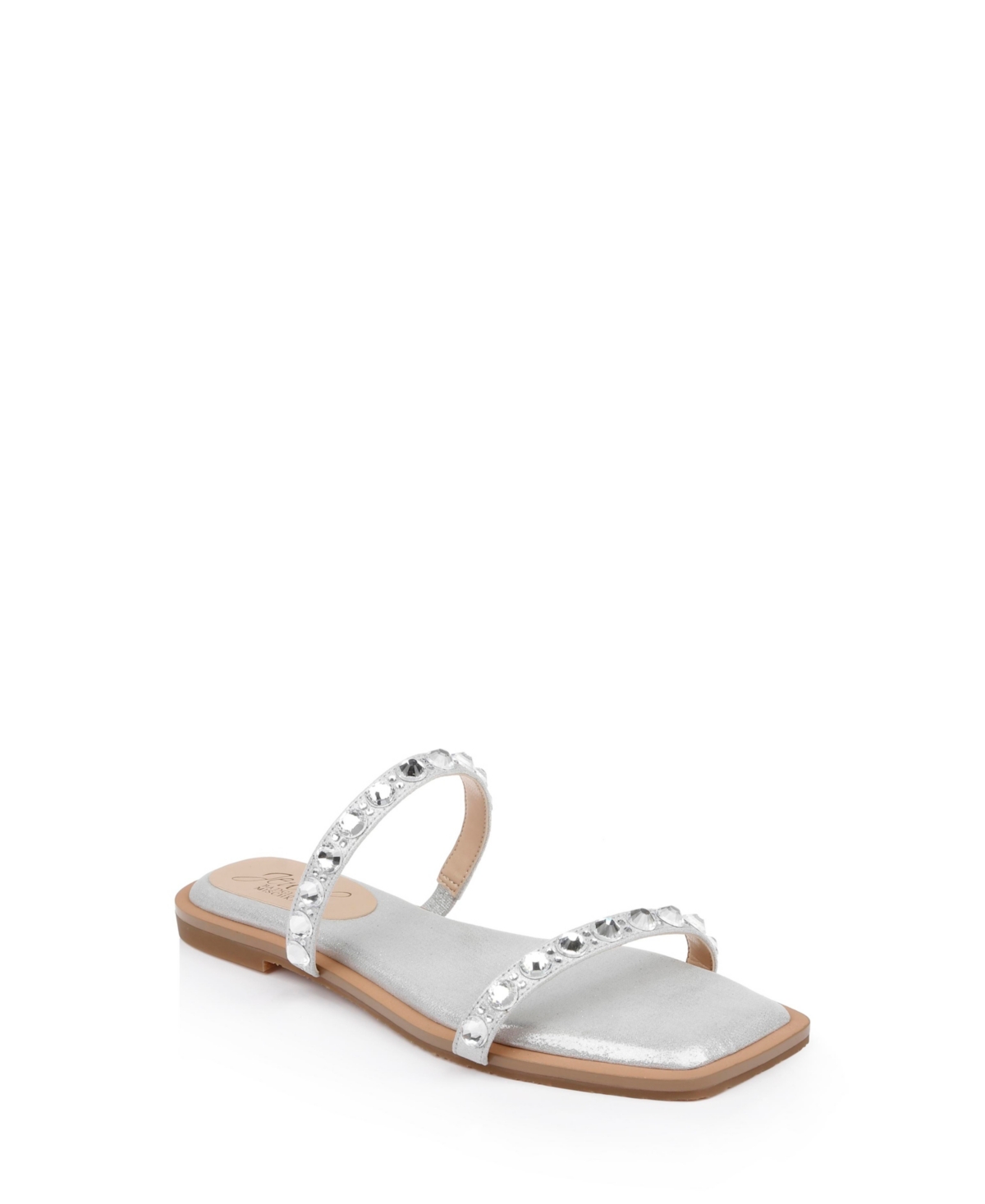 Shop Jewel Badgley Mischka Women's Honesty Evening Flat Sandals In Silver