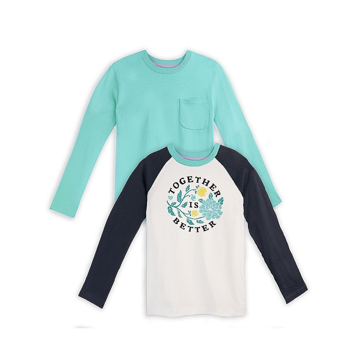 Mightly Girls 2pk Fair Trade Organic Cotton Long Sleeve T-Shirts