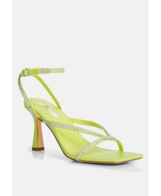 Womens Crush It Diamante Mid Heel Sandal