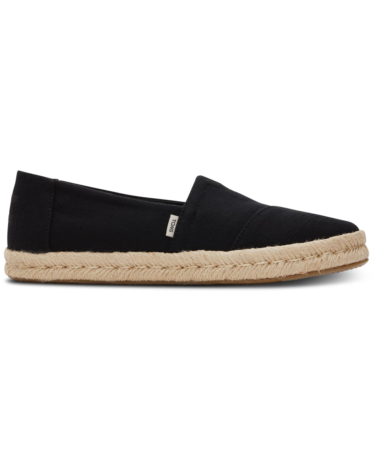 Женские эспадрильи-слипоны Toms Alpargata Rope 2.0, цвет: Чёрный — фото 2