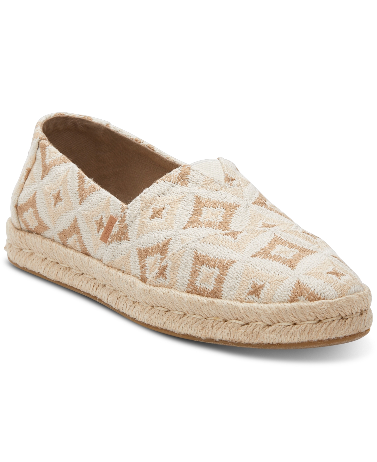 Toms Women's Alpargata Rope 2.0 Espadrille Slip-on Flats In Natural Geo Woven