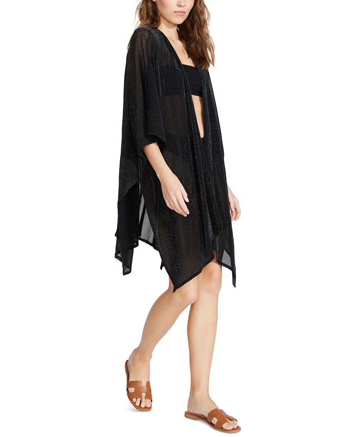 Steve Madden Women's Open Wave Mesh Blue Boarder Kimono main image 1