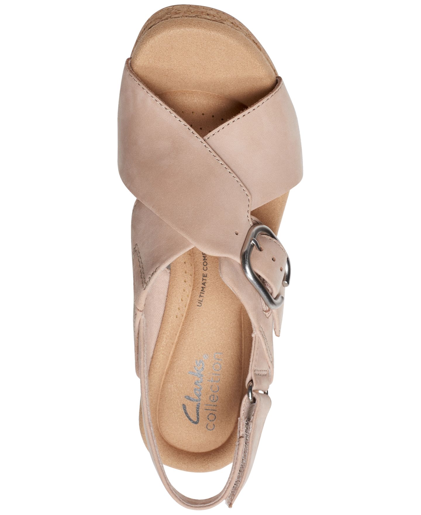 Женские сандалии Clarks Giselle Dove Wedge, цвет: Песочный нубуковый — фото 4