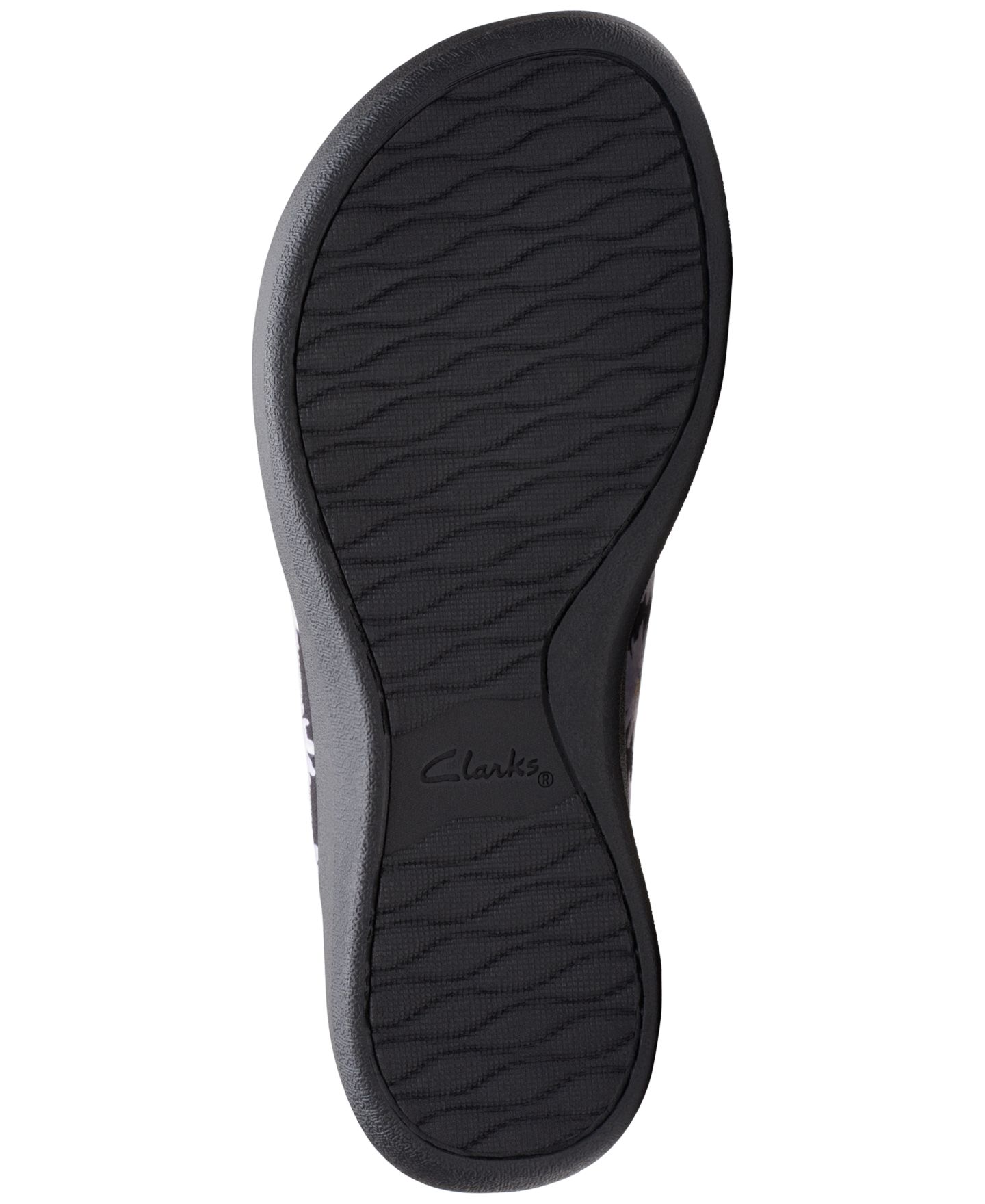 Женские сандалии Clarks Arla Glison Slip-On Platform Wedge, цвет: Чёрный с принтом — фото 5