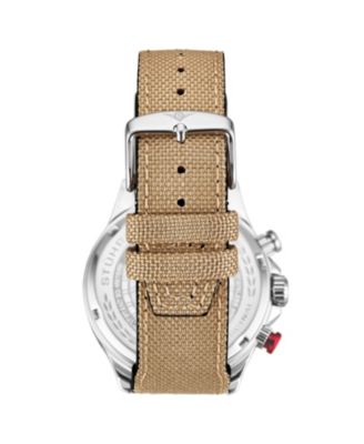 Model 4029 Men's Japan Quartz Chronograph, Leather Strap Watch