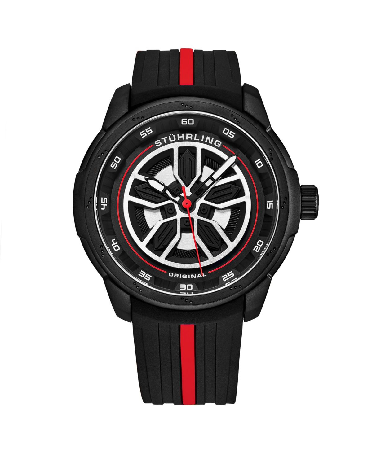 Мужские кварцевые часы Aviator 984 пробы с многослойным циферблатом и силиконовым ремешком диаметром 44 мм на силиконовом ремешке