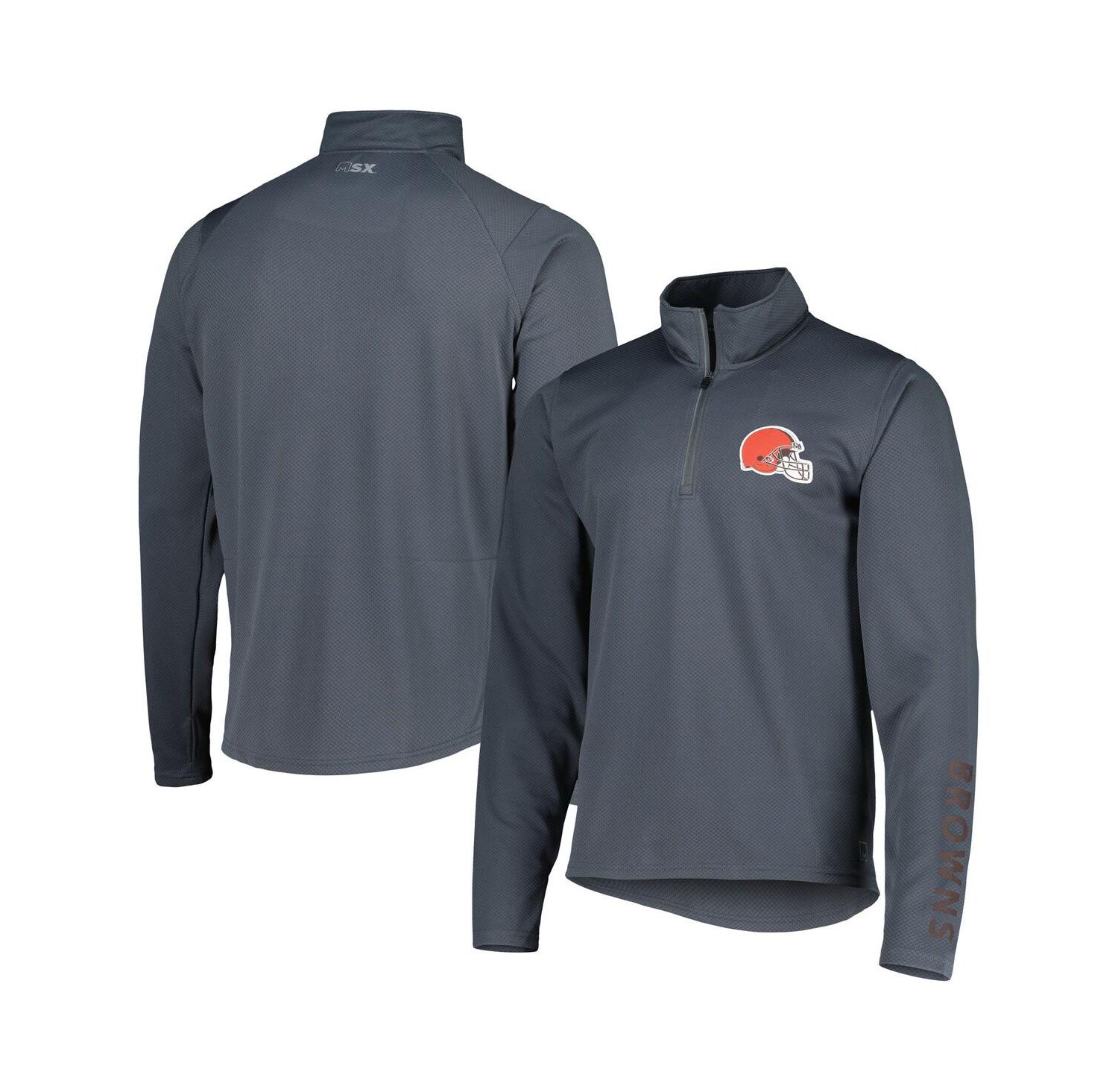 Men's Charcoal Cleveland Browns 1/4-Zip Sweatshirt