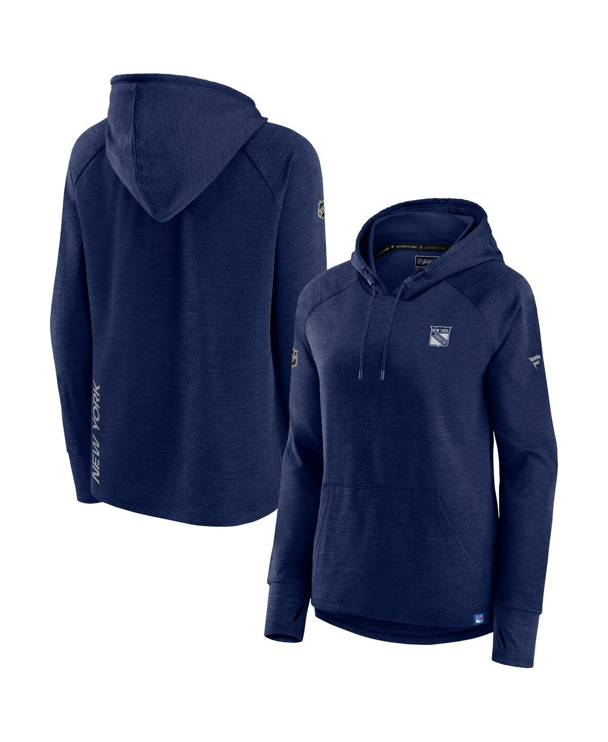 Fanatics Branded  Heather Navy New York Rangers Authentic Pro Pullover Hoodie In Heather Navy