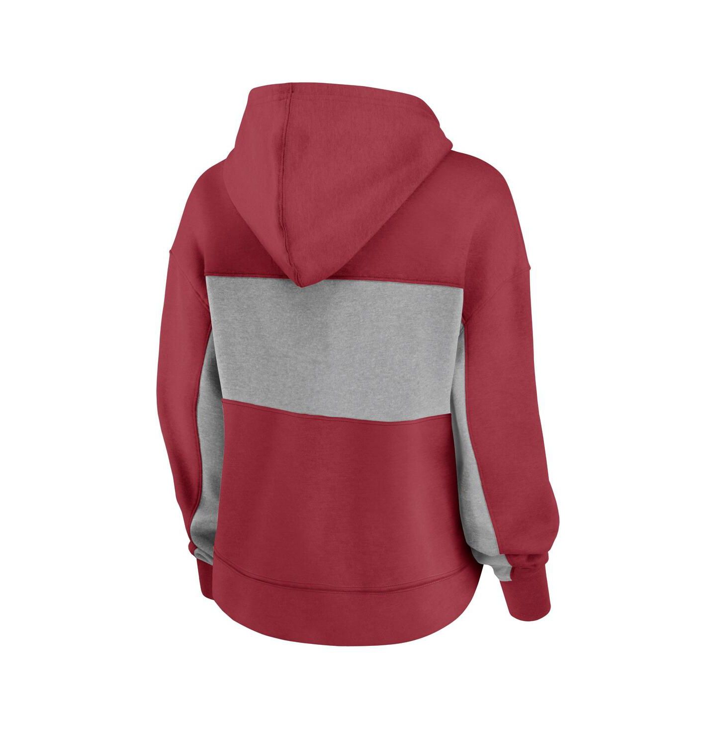 Женское худи Fanatics Cardinal Arizona Cardinals Filled Stat Sheet Lighweight Modest Crop — фото 3