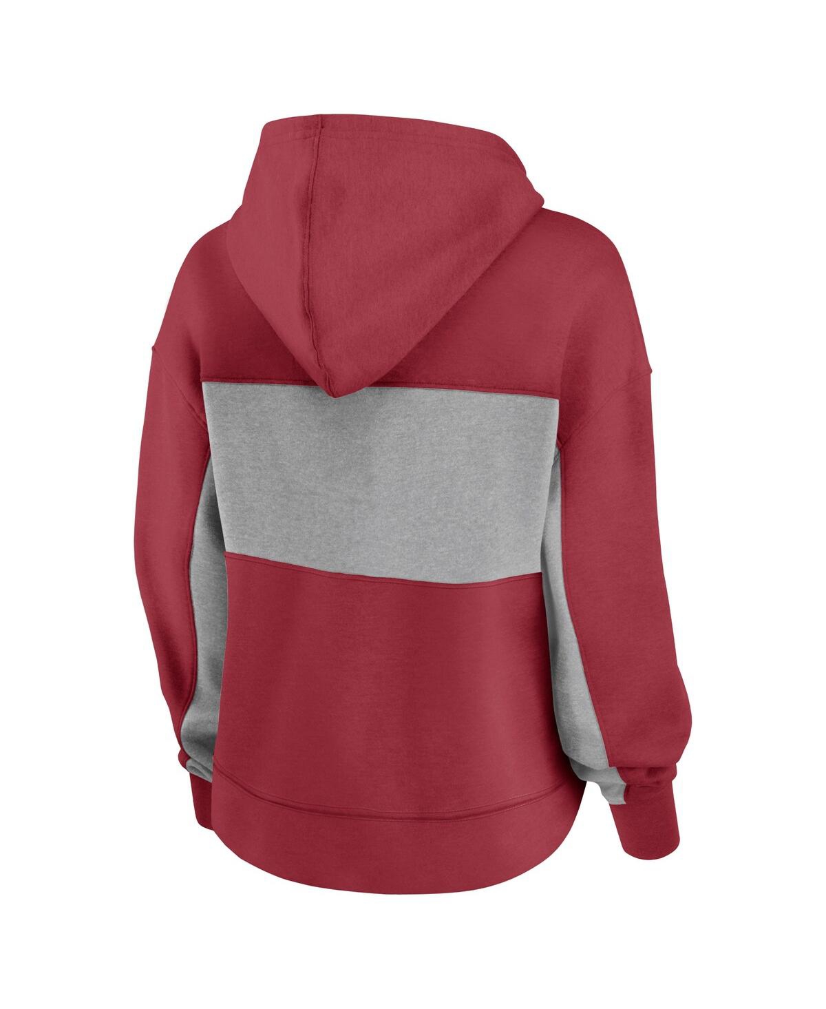 Women's FanaticsArizona Cardinals Filled Stat Sheet Lighweight Modest Crop Hoodie - Cardinal