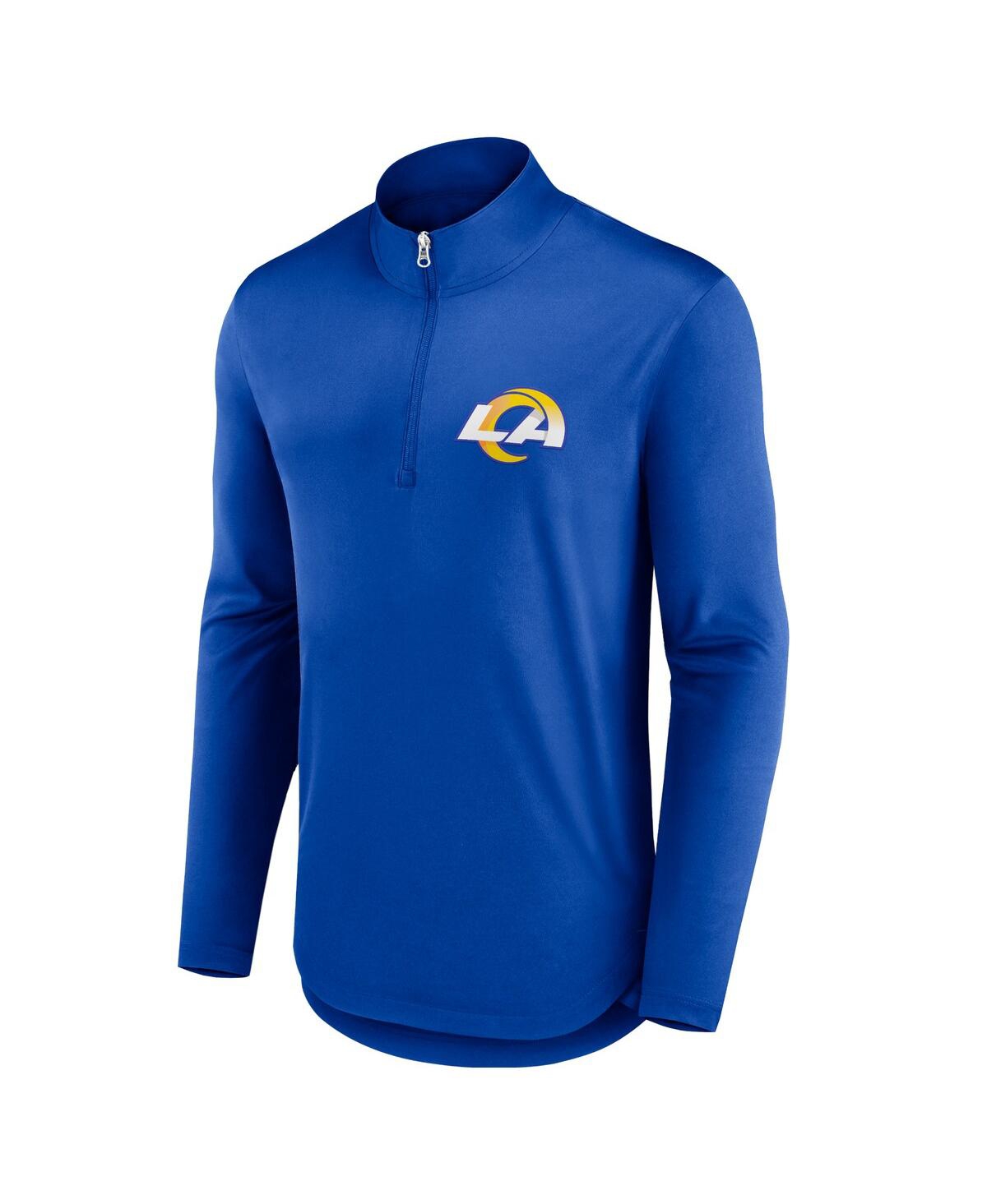 Fanatics Branded Royal Los Angeles Rams Tough Minded Quarter-zip Top In Royal