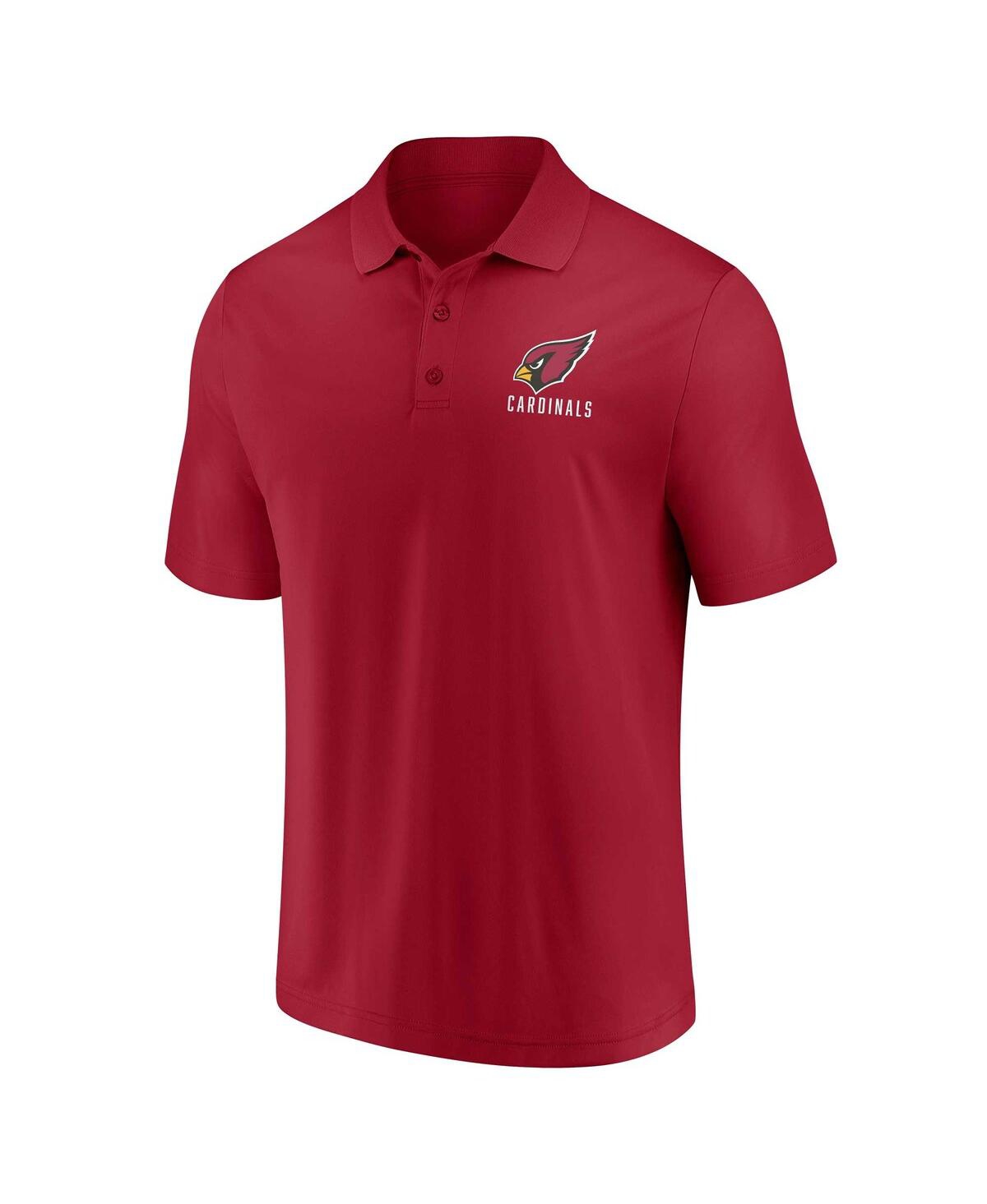Men's Fanatics Cardinal Arizona Cardinals Lockup Two-Pack Polo Shirt Set - Cardinal