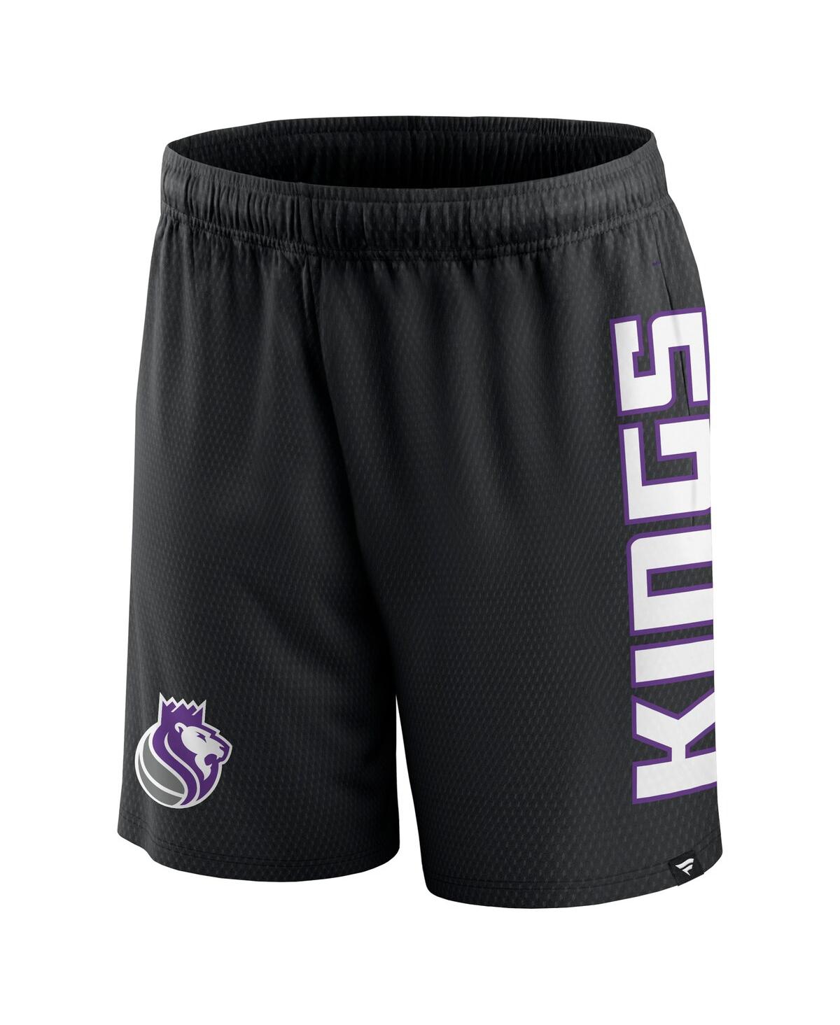 Men's FanaticsSacramento Kings Post Up Mesh Shorts - Black