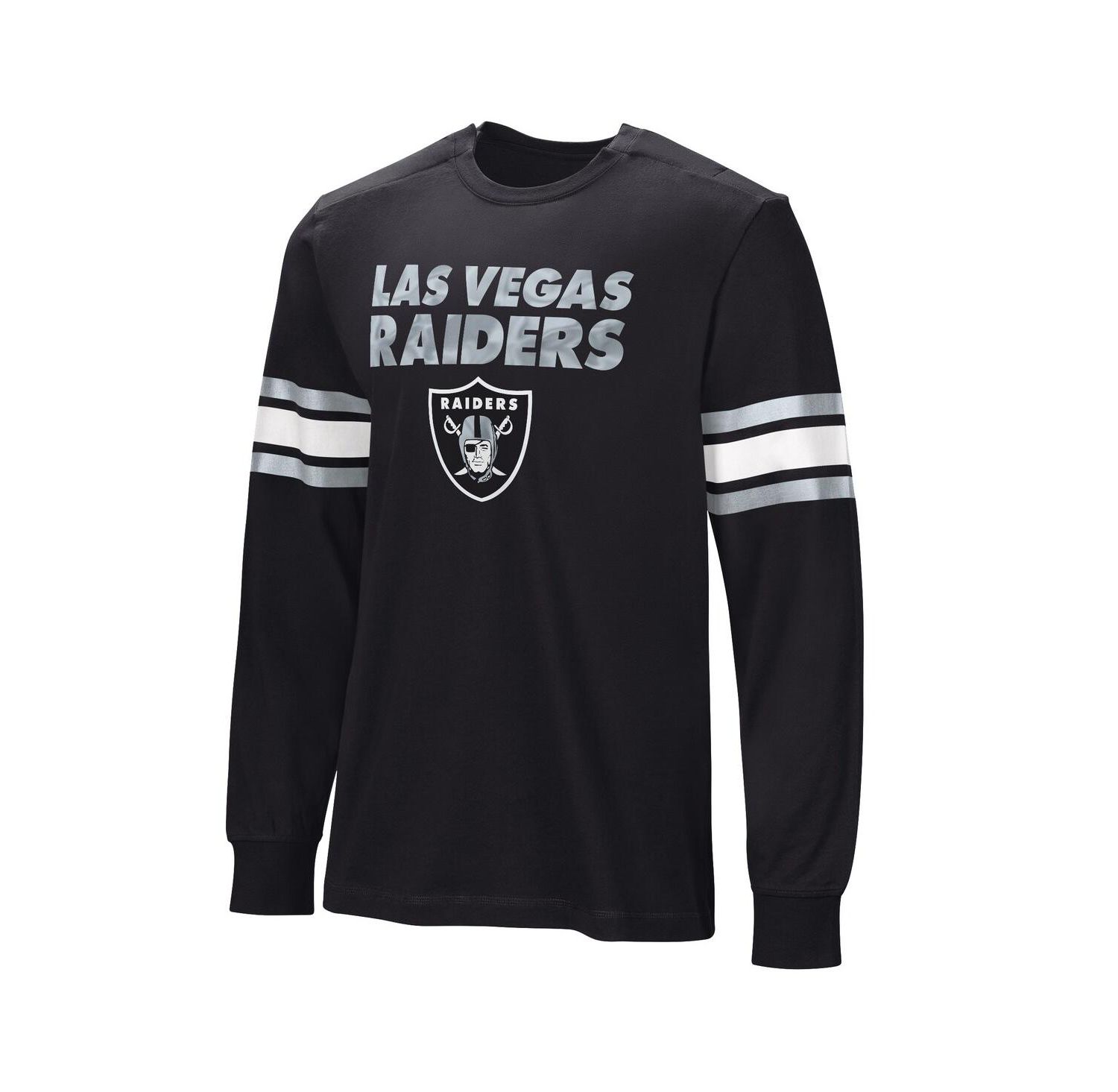 Men's Black Las Vegas Raiders Hands Off Long Sleeve Adaptive T-shirt