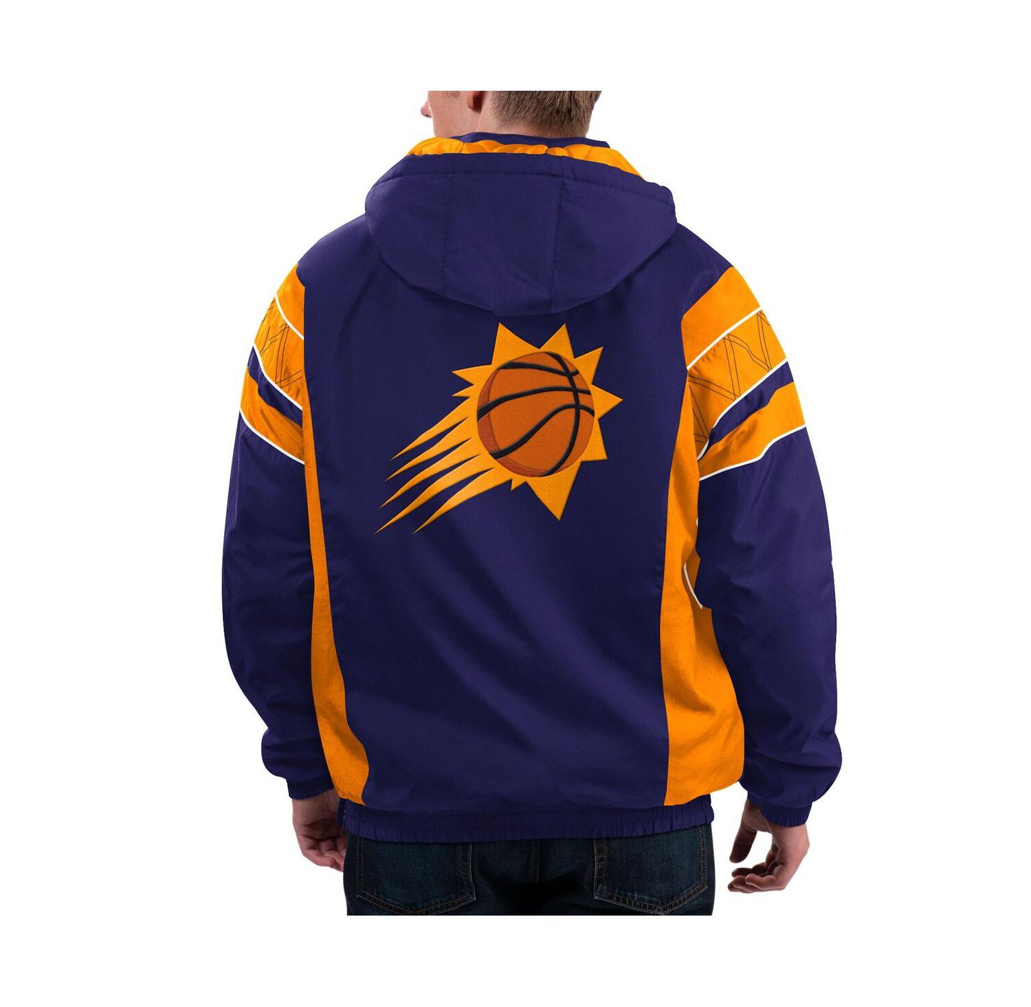 Men's Purple Phoenix Suns Home Team Hoodie Half-Zip Jacket