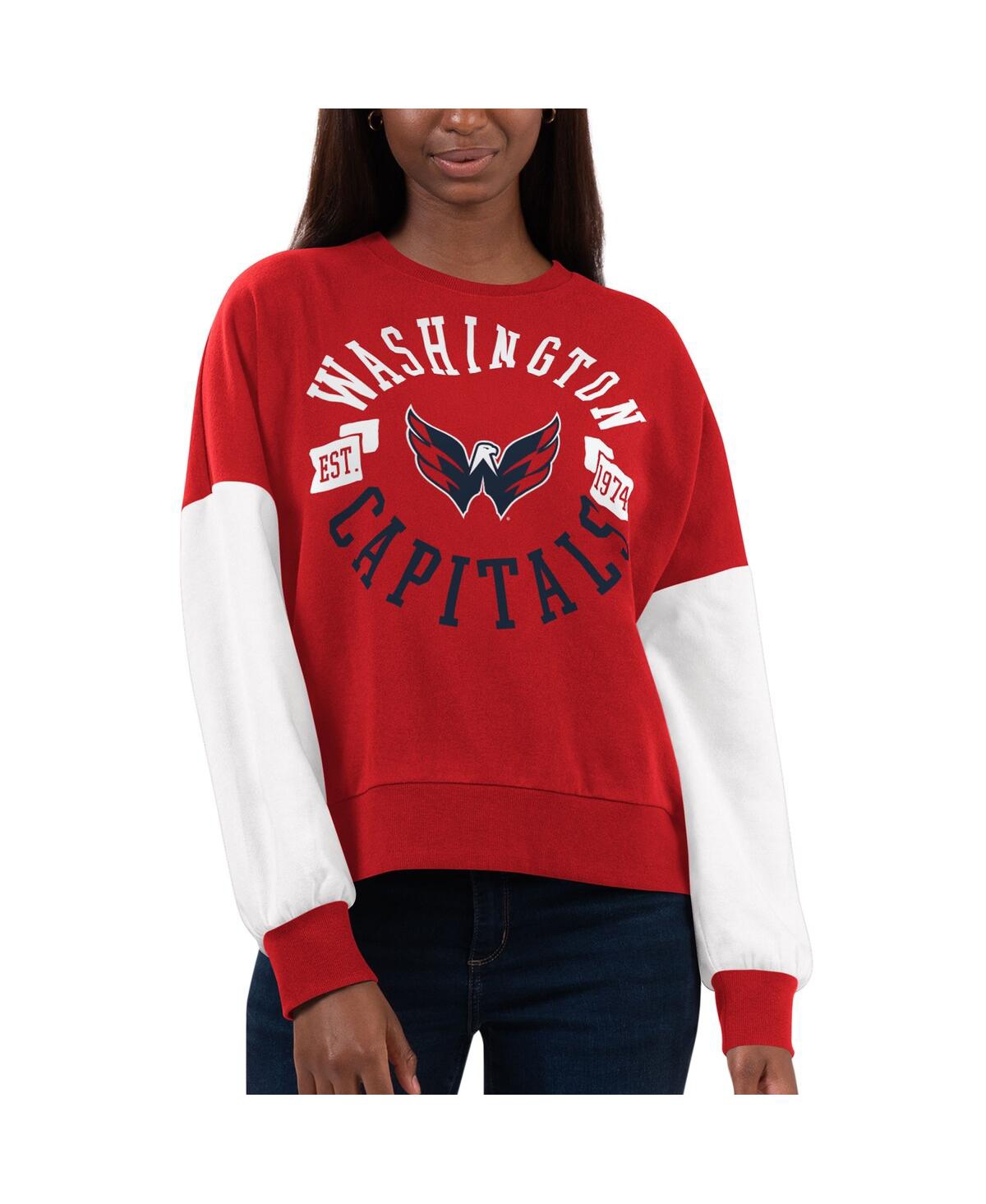 Women's G-iii 4Her by Carl Banks Red Washington Capitals Team Pride Pullover Sweatshirt - Red
