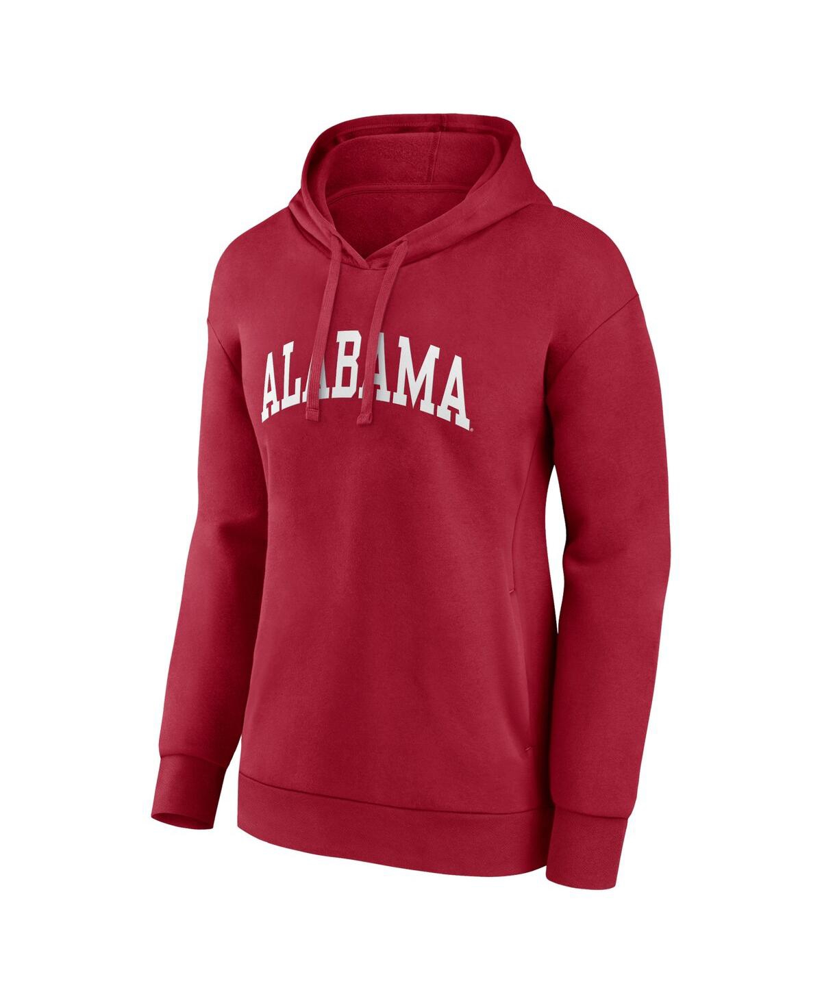 Women's FanaticsAlabamaTide Basic Arch Pullover Hoodie - Crimson