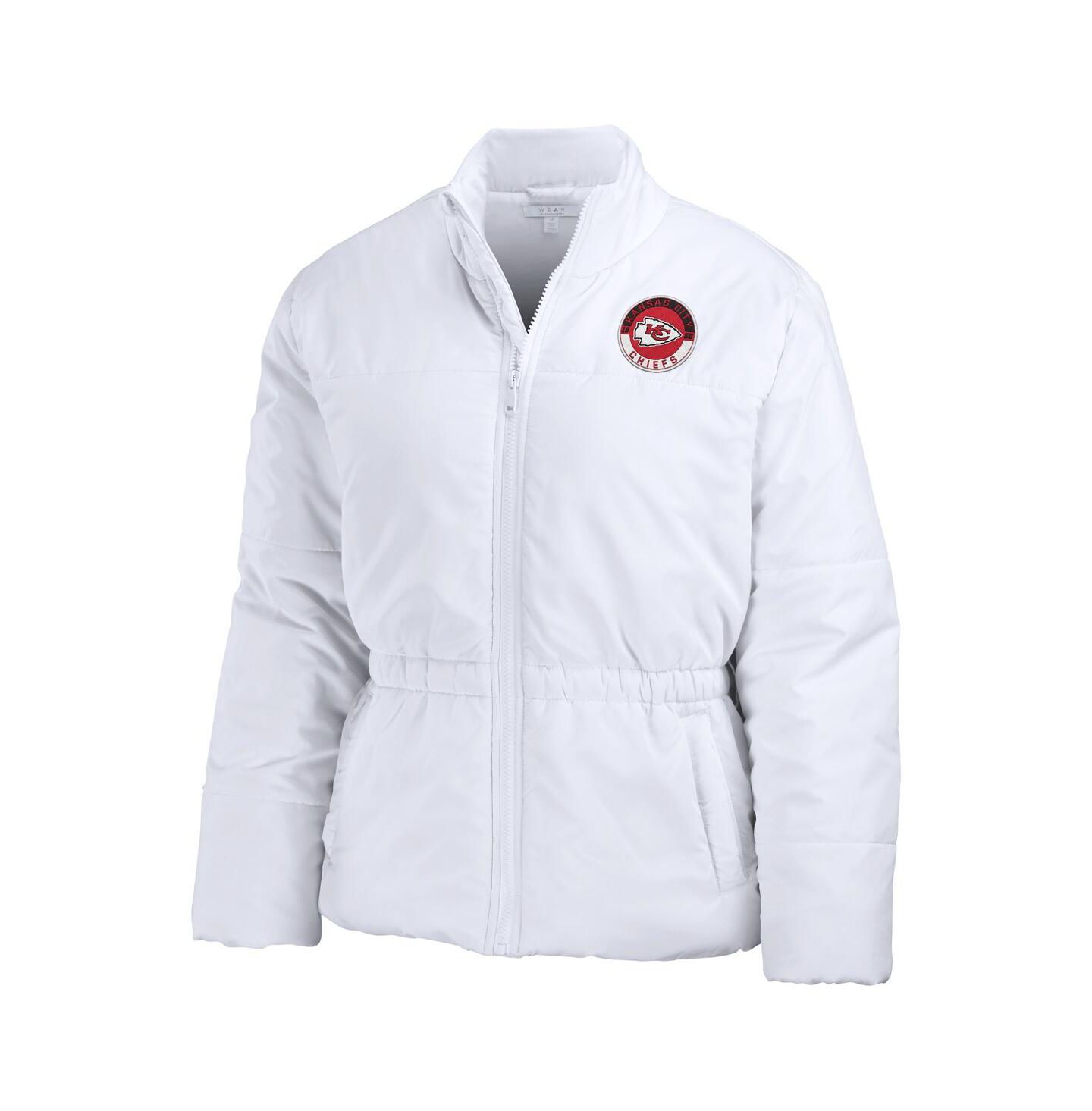 Женская куртка WEAR by Erin Andrews White Kansas City Chiefs Packaway Full-Zip Puffer — фото 4