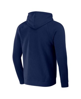 Men's Darius Rucker Collection by Navy Distressed Houston Astros Waffle-Knit Raglan Pullover Hoodie