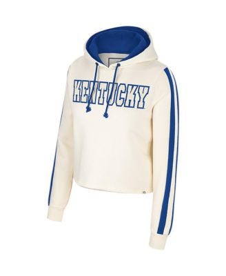 Women's Cream Kentucky Wildcats Perfect Date Cropped Pullover Hoodie