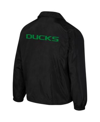 Men's and Women's Black Oregon Ducks Coaches Full-Snap Jacket