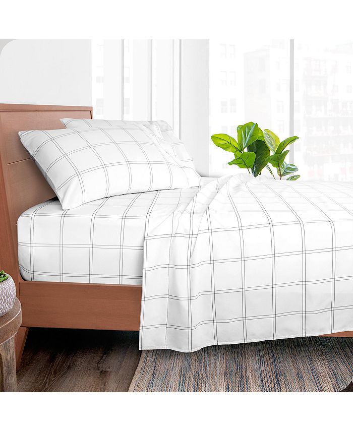 Bare Home UltraSoft Double Brushed Print King Sheet Set Macy's