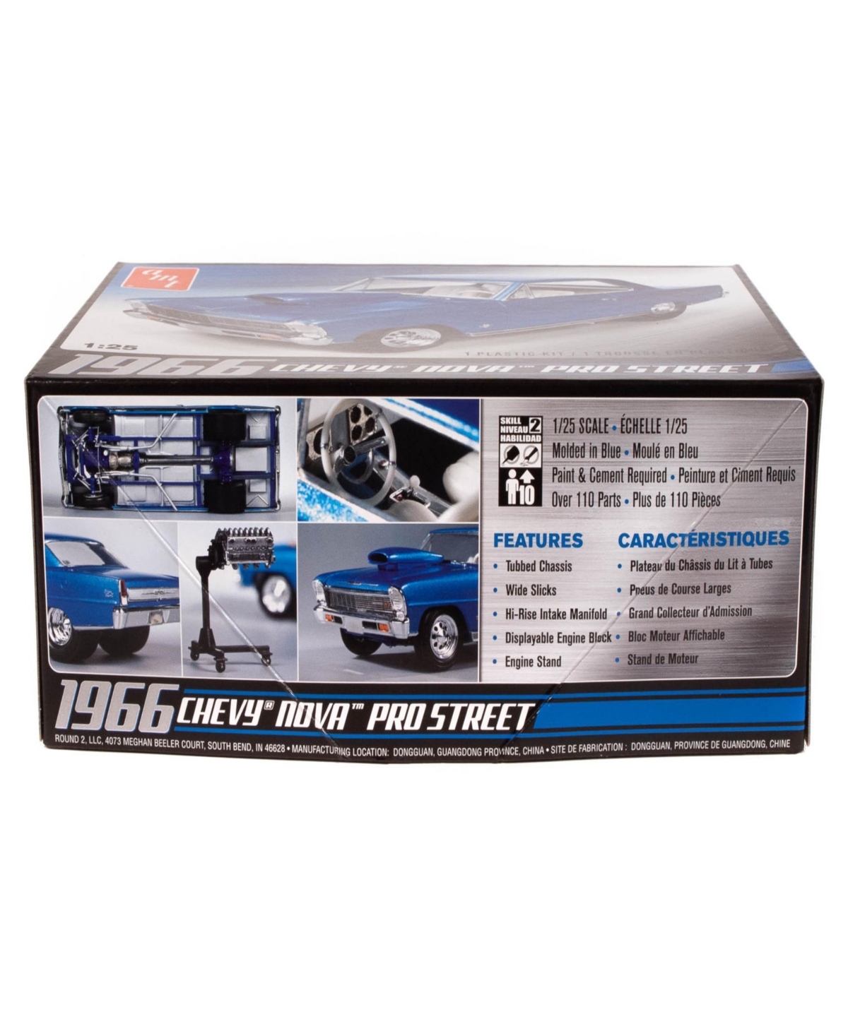 Round 2 1966 Chevy Nova Pro Street Model Kit In Multi
