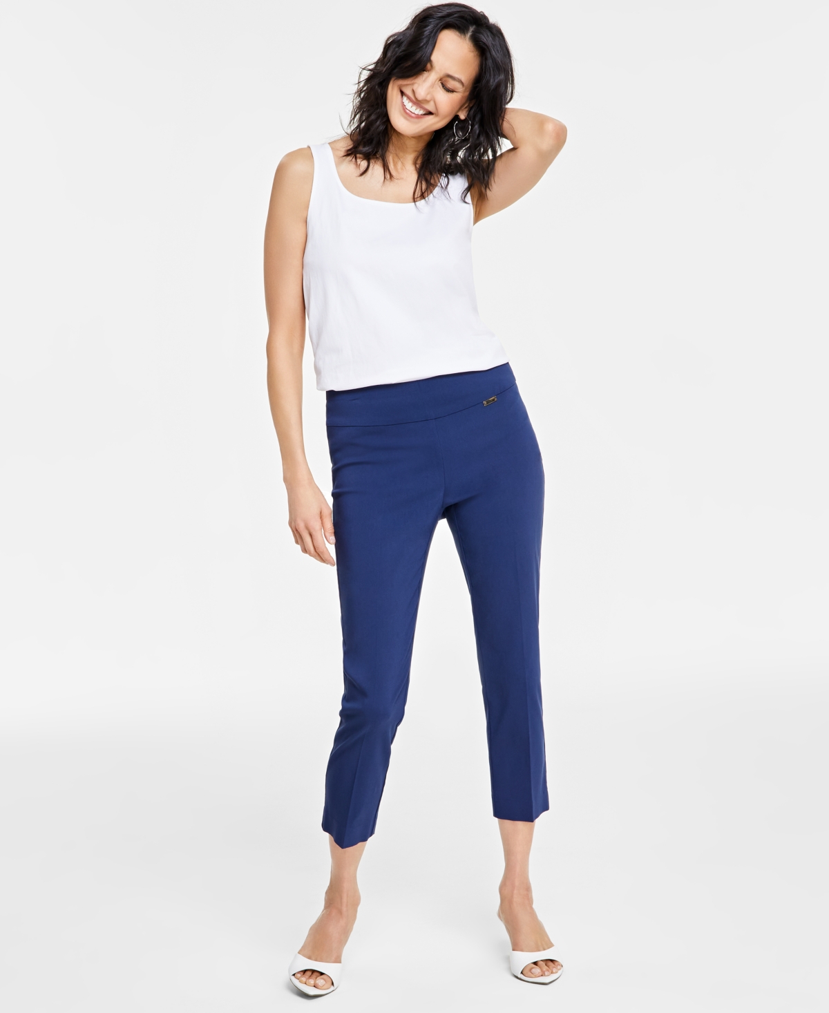 I.n.c. International Concepts Women's Tummy-Control Pull-On Capri Pants, Created for Macy's