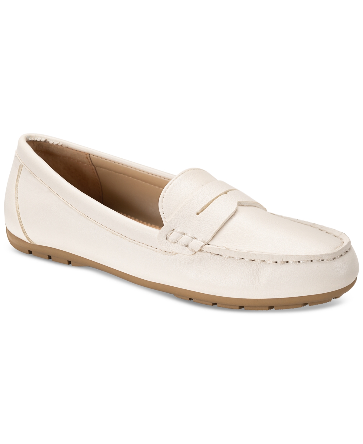 Shop Style & Co Women's Serafinaa Driver Penny Loafers, Created For Macy's In Bone