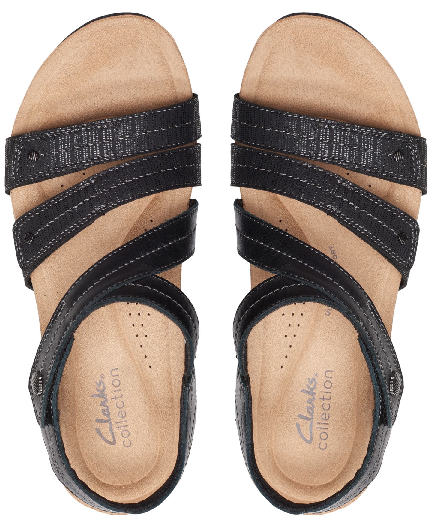 Женские сандалии Clarks Calenne Clara Strappy Wedge, цвет: Чёрный — фото 4