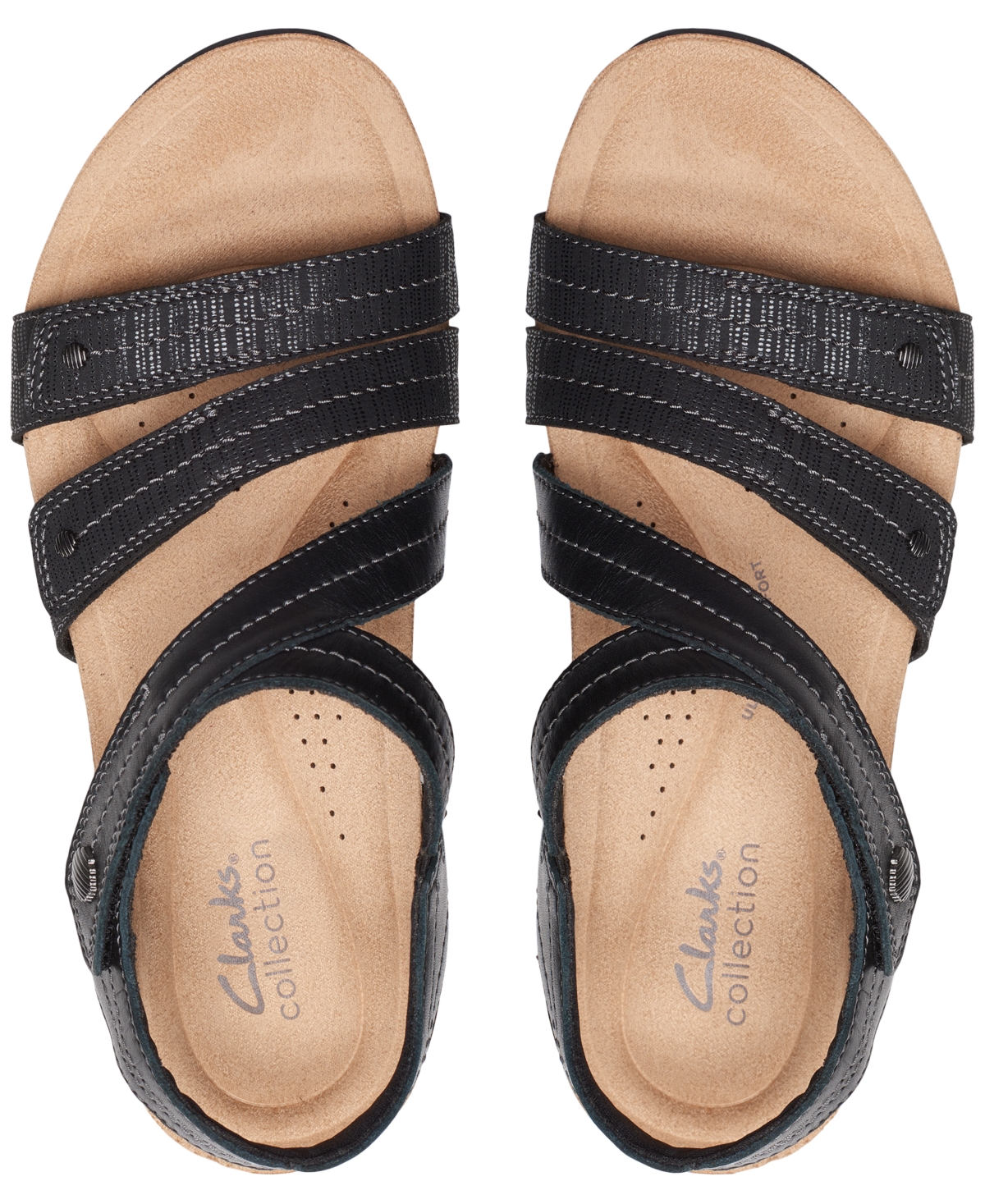 Shop Clarks Women's Calenne Clara Strappy Wedge Sandals In Blue,white