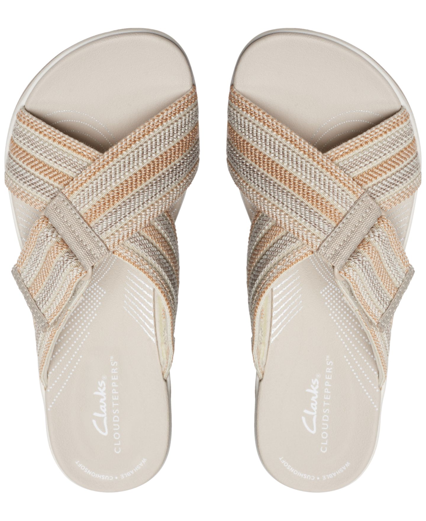 Женские сандалии Clarks Cloudsteppers Arla Wave, цвет: Бежевый — фото 4
