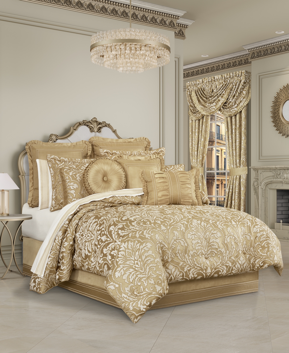 J Queen New York Aurelia 4 Pc. Comforter Set, California King In Gold