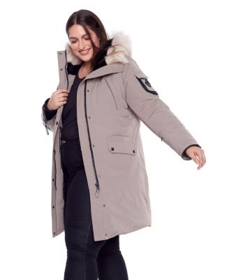Plus Size Laurentian Long Parka Winter With Faux Fur Hood