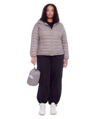 Plus Size Yoho Lightweight Packable Puffer Jacket & Bag