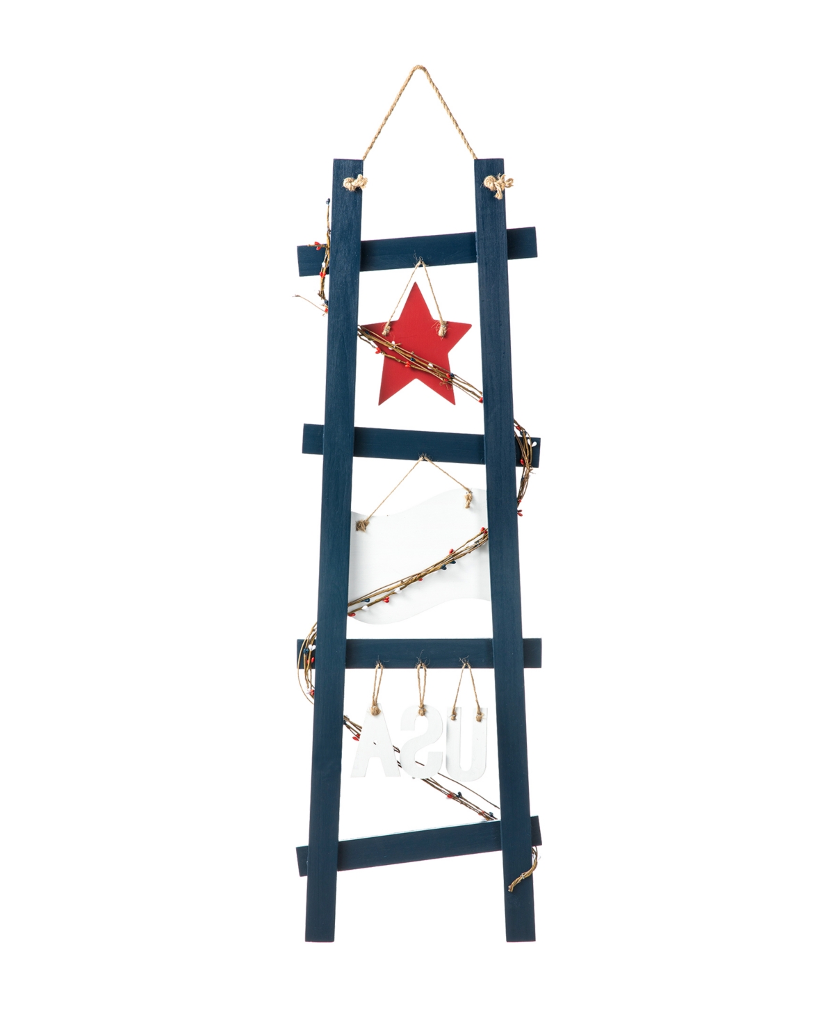 Glitzhome H Patriotic, Americana Ladder-Shaped 