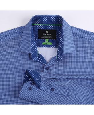 Том Бейн Tom Baine Мужская стрейчевая рубашка на пуговицах с геометрическим рисунком Tom Baine 11990₽