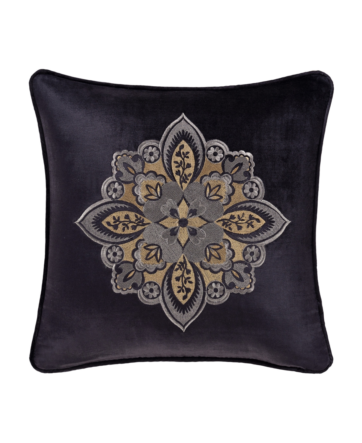 J Queen New York Amara Embellished Decorative Pillow, 18" X 18" In Indigo