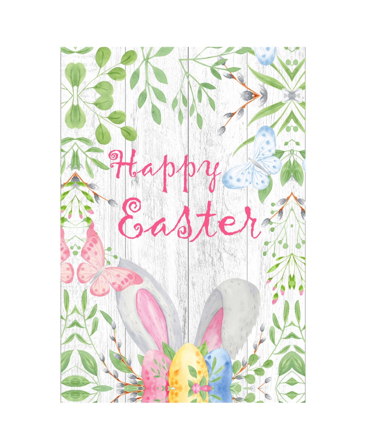 Northlight Happy Easter Rabbit Ears Garden Flag 12.5" x 18"