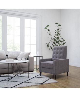 One Pack Tufted Upholstery Darcy Mid-Century Modern Ergonomic Push Back Recliner Chair